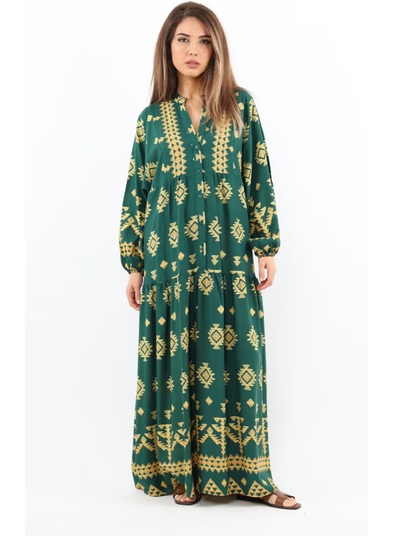 Ritnice Printed Cotton Maxi Dress - Image 1